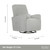 Evolur Holland Upholstered Swive Glider With Free Lumbar Pillow, Durable Soft Fabric
