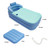 Oukaning Foldable Pvc Inflatable Bathtub Portable Adult Bathtub Blue Detachable Dryable