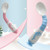 Grofry Baby 1 Set Training Tableware Suction Cup Bottom Bending Handle Bpa Free Infant Training Feeding Spoon Fork Set For Infant
