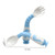 Grofry Baby 1 Set Training Tableware Suction Cup Bottom Bending Handle Bpa Free Infant Training Feeding Spoon Fork Set For Infant