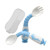 Grofry Baby 1 Set Training Tableware Suction Cup Bottom Bending Handle Bpa Free Infant Training Feeding Spoon Fork Set For Infant