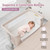 Gymax 3-in-1 Baby Bassinet Beside Sleeper Crib With 5-level Adjustable Heights Beige