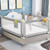 Bed Rail For Toddlers Folding Safety Bed Guard Safety Bed Rail Adjustable Bedside Guardrail Security Rail For Bed Side Rail Guard For Convertible Crib / Twin / Queen / King Bed,1 Pcs,69×31.5 Inch
