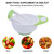 Baby Grinding Bowl Manual Kids Feeding Bowl Vegetable Fruit Infant Food Masher Set, Green White