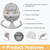 Bioby 3 In 1 Baby Swing With Dinner Table, Unisex Infant Bouncer, Adjustbale Seat For Newborn & Up, Gray