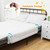 Babyjoy 48'' Breathable Safety Bed Rail Guard Toddlers Kids Baby Swing Down Bedrail White