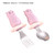 Opolski 2pcs/set Safe Baby Spoon Fork Round Shape Heat-resistant Food Grade Material Children Feeding Kitchen Utensil For Home