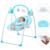 Aohuada Blue Foldable Electric Baby Swing Cradle Infant Rocking Chair Seat W/ Music