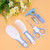 Tebru Baby Hair Brush, 6pcs Convenient Daily Baby Nail Clipper Scissors Hair Brush Comb Manicure Care Kit, Baby Nail Scissors