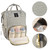 Vbiger Adjustable Shoulder Strap Insulated Pockets Large Capacity Stylish Backpack Diaper Bag, Gray