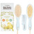 Keababies Baby Hair Brush And Comb Set, Newborn, Infant Grooming Kits (frost, Oval)