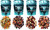 Chinese Tea Culture 4 Fruit Tea Samplers, Decaffeinated, Peach Tea, Blueberry Tea, Orange Fruit Tea, Lady's Fruit Tea, Loose Leaf Tea