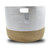 Chloe And Cotton Woven Extra Large Laundry Hamper For Storage - White Jute - 15" H X 21.5" D