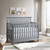 Oxford Baby Langston 4-in-1 Convertible Crib, Graphite Gray