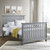 Oxford Baby Langston 4-in-1 Convertible Crib, Graphite Gray