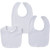 Gerber Cotton Feeding Baby Bib, 3pk, White, Unisex