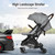 Gymax 2-in-1 Convertible Baby Stroller Pushchair Aluminum W/ Adjustable Canopy Grey