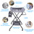Baby Folding Changing Table With Wheels, Adjustable Height Folding Portable Diaper Station Nursery Organizer With Newborn Clothes Drying Rack & Storage Rack For Infant