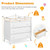 Infans 3 Drawer Baby Changing Table Infant Diaper Changing Station W/ Safety Belt White