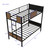 Twin Over Twin Size Bunk Bed, Metal Steel Bunk Bed Frame With Ladder And Safety Guard Rail, Bed Frame With Under Bed Storage Easy Assembly, No Box Spring Needed Suitable For Adults Boys Girls