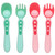 Hemoton 2 Sets Of Creative Spoon Fork Bendable Spoon Fork Temperature Sensing Spoon