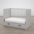 Little Seeds Haven 3-in-1 Convertible Storage Crib, Nursery, Dove Gray
