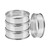 Duretiony 4pcs Double Rolled Tartrings Stainless Steel English Muffin Rings Professional Crumpet Rings