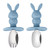 Opolski 1 Set Anti-wear Eating Training Shockproof Baby Spoon Stainless Steel Adorable Rabbit Shape Baby Fork For Home