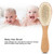 Yosoo Soft Natural Baby Care Brush Goat Hair Infant Head Massage Grooming Comb With Wooden Handle