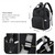 Diaper Bag Backpack Large Capacity Mummy Maternity Nappy Bag Multifunctional Waterproof Mummy Bag Fashionable Travel Backpack For Baby Care, Black
