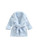 Lefyira Kids Flannel Bathrobe, Solid Color/leopard Print Pocket Robe With Belt