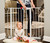 Regalo Easy Step 38.5 Inch Extra Wide Walk Thru Baby Gate, White, Age Group 6 To 24 Months