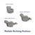 Baby Relax Tiana Swivel Glider Recliner Chair, Nursery Furniture, Gray