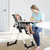 Kinder King 3 In 1 High Chair For Babies Toddlers,no Assembly Required,simple Fold Highchair W/4 Lockable Wheels,  Grey