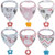 Baby Bandana Drool Bibs 6-pack And Teething Toys 6-pack Made With 100% Organic Cotton, Absorbent And Soft Unisex (vuminbox) (multicolor)