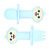 Hemoton 2pcs Baby Fork Spoon Set Adorable Cartoon Kids Tableware Infant Spoon Fork