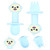 Hemoton 2pcs Baby Fork Spoon Set Adorable Cartoon Kids Tableware Infant Spoon Fork