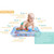 Lotfancy Tummy Time Water Mat, Inflatable Baby Playmat, 26x20 In For Infants 3 Months+