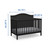 Delta Children Madrid 5-in-1 Baby Crib, Black