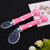 Babula Baby Boys Girls Soft Silicone Feeding Spoon 2pcs Tableware