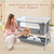 Babyjoy Baby Bed Side Crib Portable Adjustable Infant Travel Sleeper Bassinet Light Grey