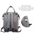 Vbiger Waterproof Zipper Pockets Large Capacity Backpack Diaper Bags, Gray