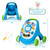 Gymax Blue Sit-to-stand Learning Walker Toddler Push Walking Toy W/lights & Sounds