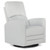 Evolur Habana Swivel Glider Chair In Gray