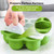 Keababies Silicone Baby Food Freezer Tray With Easy Clip-on Lid - Baby Food Freezer Tray (keagreen)