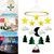 Floepx Home Baby Crib Mobile Crib Hanging Toy Handmade Infant Bed Decoration Starry Clouds Wind Chimes