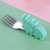 Grofry Baby 1 Set Feeding Tableware Cartoon Kitten Anti-slip Handle Stainless Steel Infant Food Feeding Spoon Fork For Toddler
