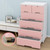 Plastic Drawers Dresser,storage Cabinet With 6 Drawers,closet Drawers Tall Dresser Organizer For Clothes,playroom,bedroom Furniture, Pink