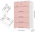 Plastic Drawers Dresser,storage Cabinet With 6 Drawers,closet Drawers Tall Dresser Organizer For Clothes,playroom,bedroom Furniture, Pink