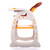 Kepooman 3 In 1 Baby High Chair, Adjustable Convertible Play Seat Booster Toddler With Feeding Tray - Orange
